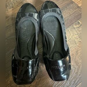 Coach black size 10 flats